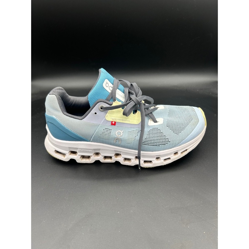 On Running Cloudstratus Glacier Meadow Blue Yellow Shoes 39.98658 Womens 8.5